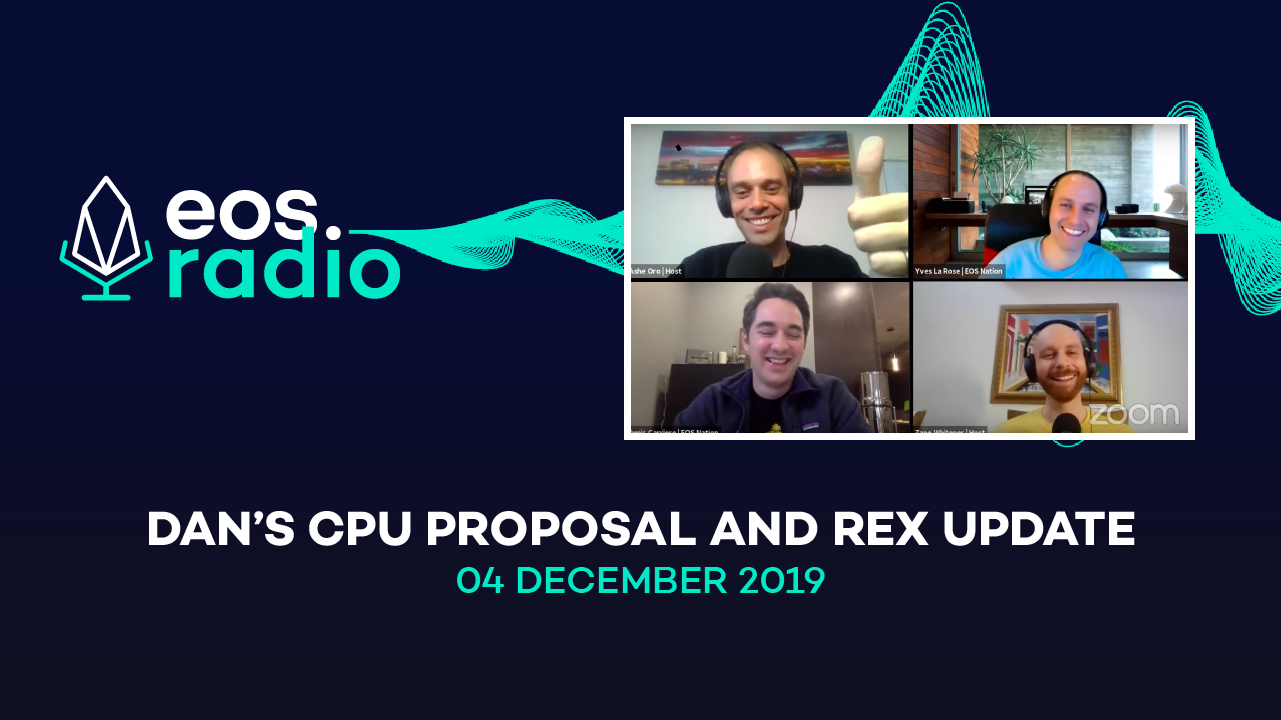 Dan’s CPU Proposal and REX Update